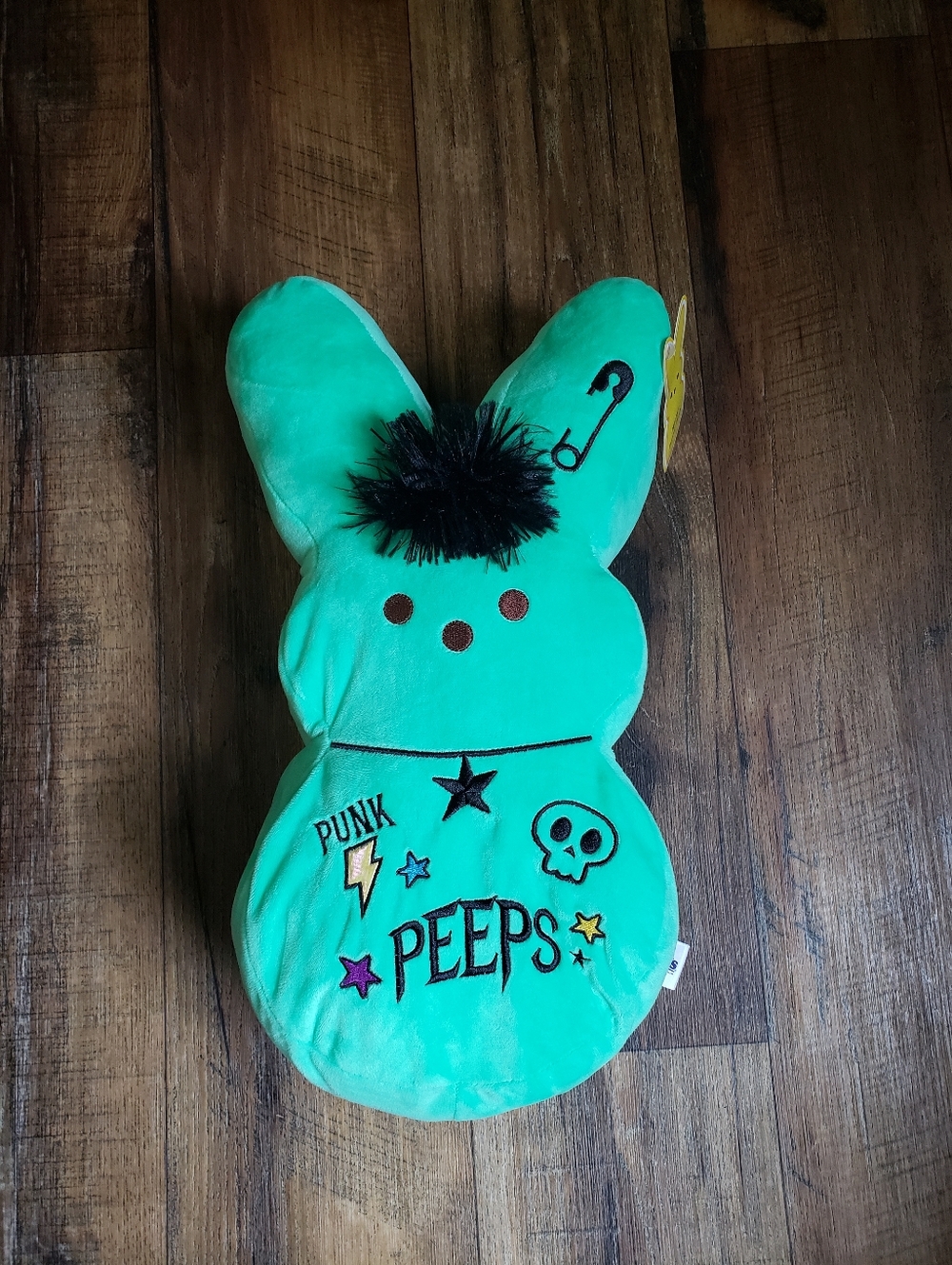 15 Inch Punk Peeps Plush Bunny - Green